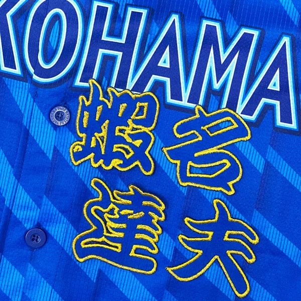 ☆送料無料☆横浜 DeNA ベイスターズ 蝦名達夫 勘亭流 名前 応援 刺繍