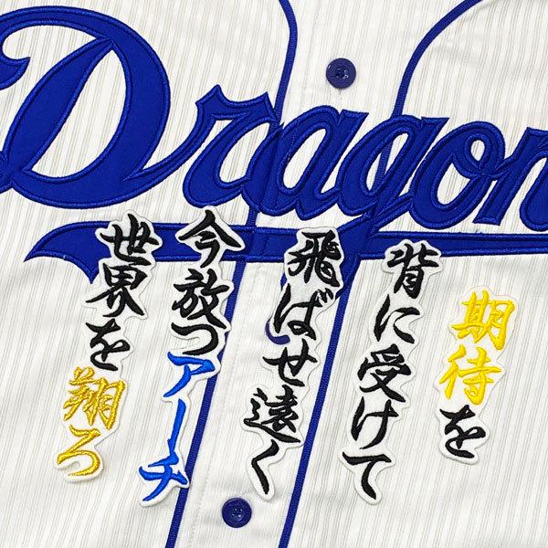 ☆送料無料☆中日 ドラゴンズ ビシエド 応援歌 白布 刺繍 ワッペン 