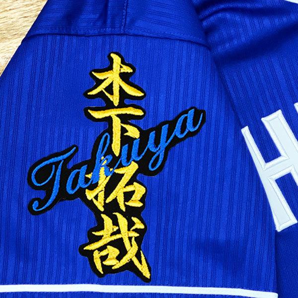 ☆送料無料☆中日 ドラゴンズ 木下拓哉 ネーム 黒布 応援 刺繍 