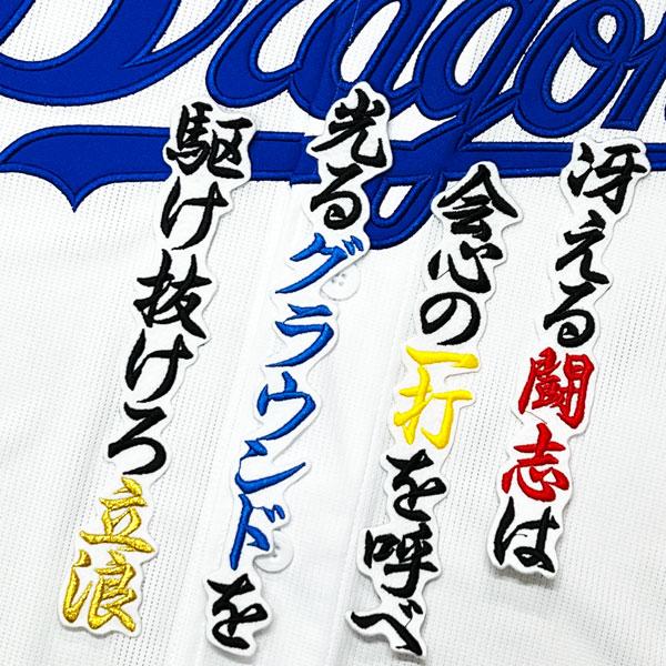 ☆送料無料☆中日 ドラゴンズ 立浪和義 応援歌 白布 応援 刺繍