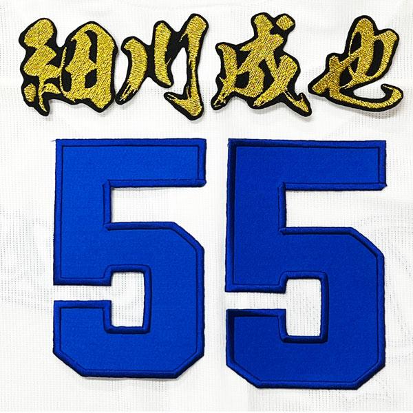 ★送料無料★中日 ドラゴンズ 細川成也 背番号 &amp; 毛筆 ホーム 応援 刺繍 ワッペン ユニフォーム