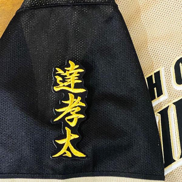 ★送料無料★北海道 日本ハム ファイターズ 日ハム 達孝太 ネーム 2 黒 刺繍 ワッペン ユニフォーム