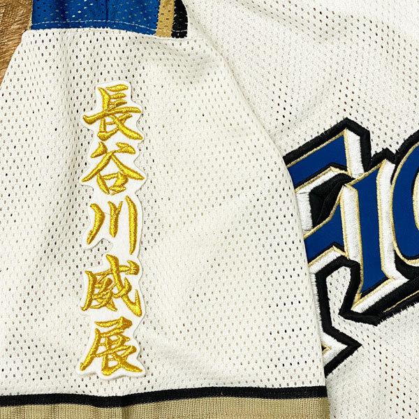 ★送料無料★北海道 日本ハム ファイターズ 日ハム 長谷川威展 ネーム 2 白 刺繍 ワッペン ユニフォーム