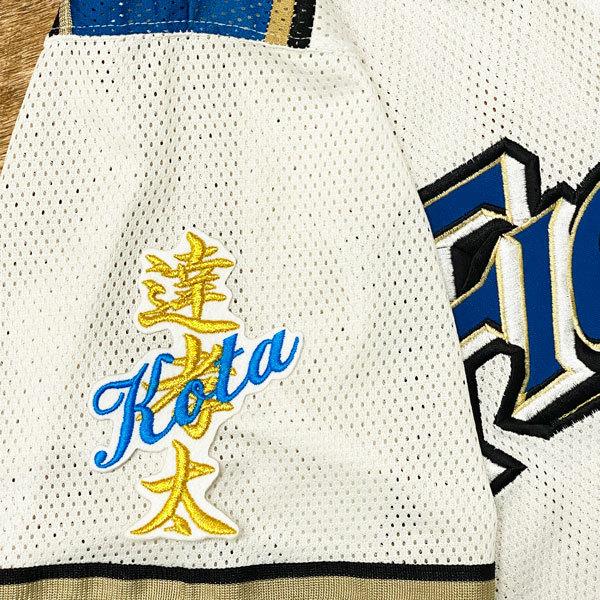 ★送料無料★北海道 日本ハム ファイターズ 日ハム 達孝太 ネーム 白 刺繍 ワッペン ユニフォーム