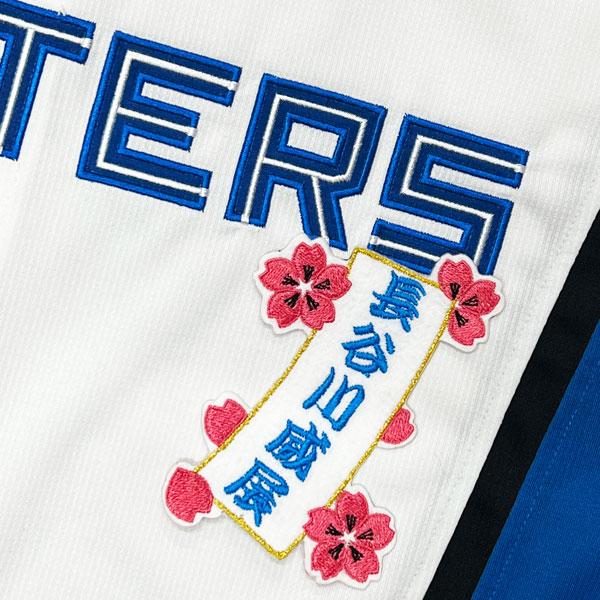 ★送料無料★北海道 日本ハム ファイターズ 日ハム 長谷川威展 短冊 刺繍 ワッペン 応援 ユニフォーム