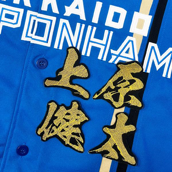 ★送料無料★北海道 日本ハム ファイターズ 日ハム 上原健太 毛筆 名前 刺繍 ワッペン 応援 ユニフォーム