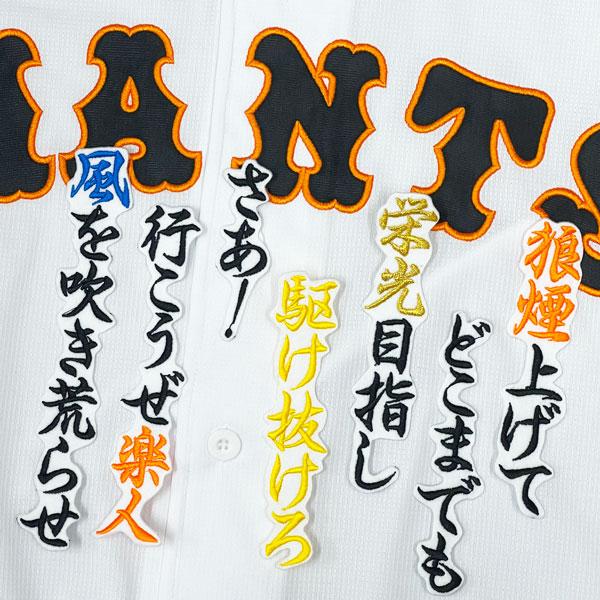 ★送料無料★東京 読売 ジャイアンツ 巨人 若林楽人 応援歌 白 刺繍 ワッペン 応援 ユニフォーム