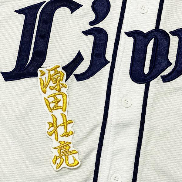 ☆送料無料☆埼玉 西武 ライオンズ 源田壮亮 ネーム 2 白布 応援 刺繍 