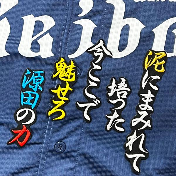 ☆送料無料☆埼玉 西武 ライオンズ 源田壮亮 応援歌 黒 応援 刺繍 