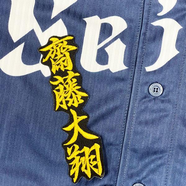 ☆送料無料☆埼玉 西武 ライオンズ 斎藤大翔 ネーム 2 黒 応援 刺繍