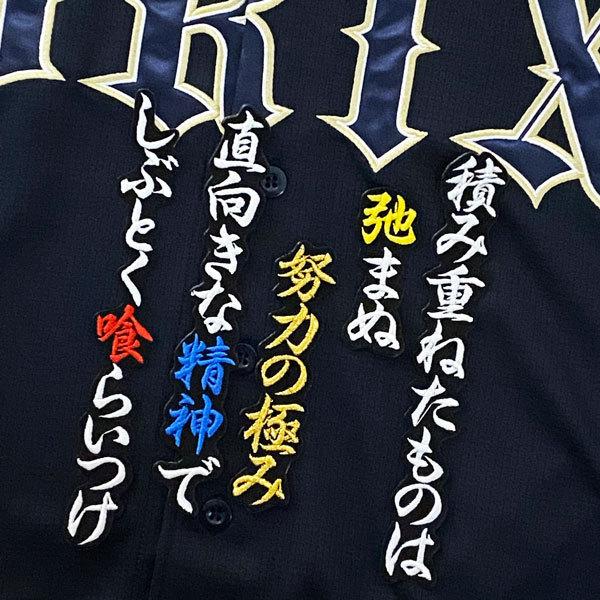 ☆送料無料☆オリックス バファローズ 伏見寅威 応援歌 黒 応援 刺繍