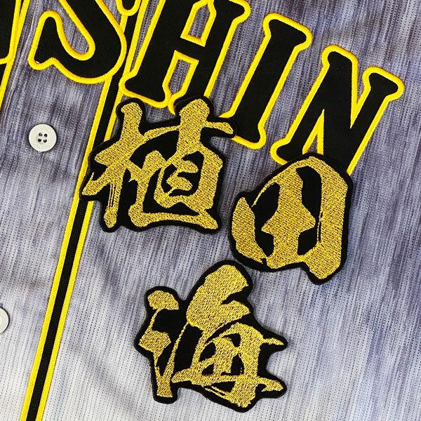 ☆送料無料☆阪神 タイガース 植田海 毛筆 名前 応援 刺繍 ワッペン