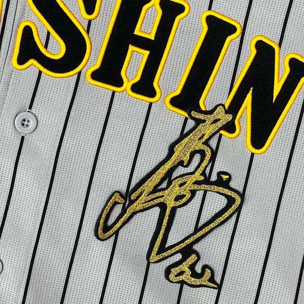 阪神タイガース　ユニフォーム　刺繍　ワッペン　サイズＯ ☆送料無料☆阪神 タイガース 中川勇斗 背番号 & 毛筆 刺繍 ワッペン