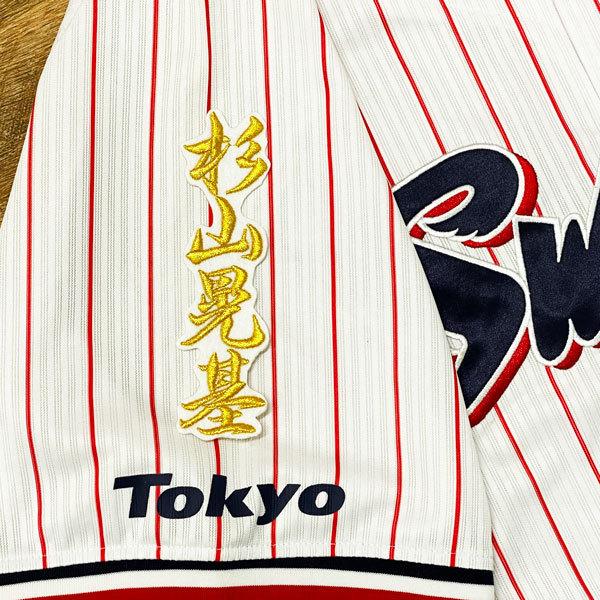 ★送料無料★東京 ヤクルト スワローズ 杉山晃基 ネーム 2 白布 刺繍 ワッペン ユニフォーム