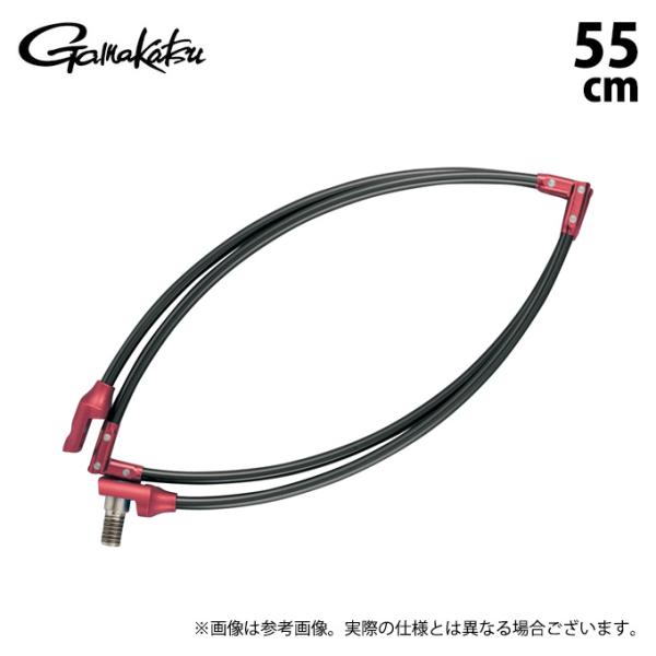 がまかつ がま磯 タモ枠(四ツ折り・ジュラルミン) GM-835 ブラック×レッド 55cm / gamakatsu Gamakatsu（がまかつ） 【取り寄せ商品】 GM835 (55cm／ブラック