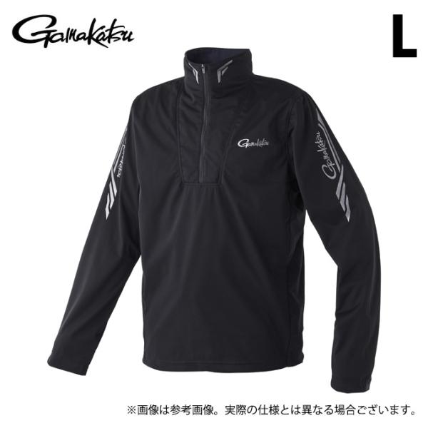 がまかつ GM3713 プルオーバージップシャツ L ブラック/チタン　【釣具　釣り具】 Gamakatsu（がまかつ） 【取り寄せ商品】 GM3713 (ブラック×チタン／L