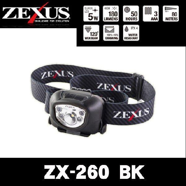冨士灯器 冨士灯器 ゼクサス LEDヘッドライト ZX-260 BK 冨士灯器 冨士灯器 ゼクサス LEDヘッドライト ZX-260 BK