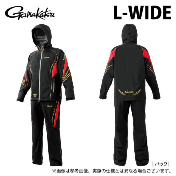 【取り寄せ商品】 がまかつ GM3799 (ブラック×レッド／L-WIDE) アルテマシールドプロレインスーツ (フィッシングウェア／2026年春夏) /26SS /(c) 【Σ02】