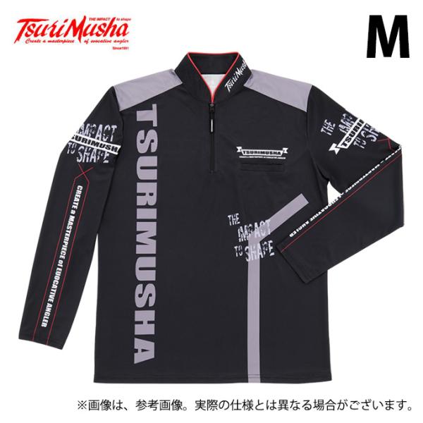 釣武者 ドライアジャスト フラグジップシャツ (ブラック／M