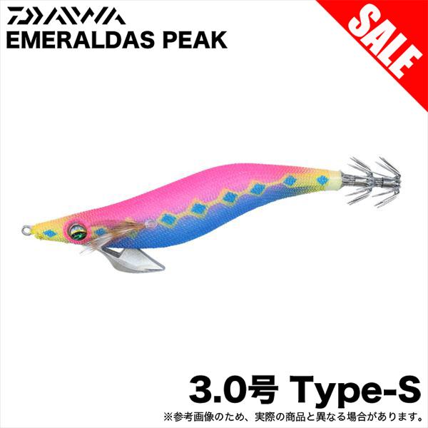 (8)ダイワ エメラルダス ピーク TypeS 3.0号 (夜光−ブルピンワープジャック) エギ/餌木/タイプS 【目玉商品】 / 【Σ01】