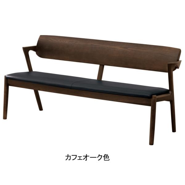 [開梱設置送料無料] 5年保証 浜本工芸 125 背付き ベンチ No.8250 [カバーリング仕様] 木部：オーク材 (ウレタン塗装) 塗色：3色対応 張地：63色対応