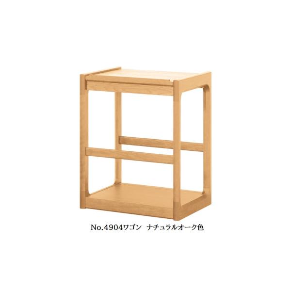 国産 浜本工芸No.4900ワゴン素材：オーク材塗色：3色対応 (NA / DA / CA) 受注生産送料無料 (玄関前配送) 北海道・沖縄・離島は除く。天板の角度が変えられるフリーワゴン。