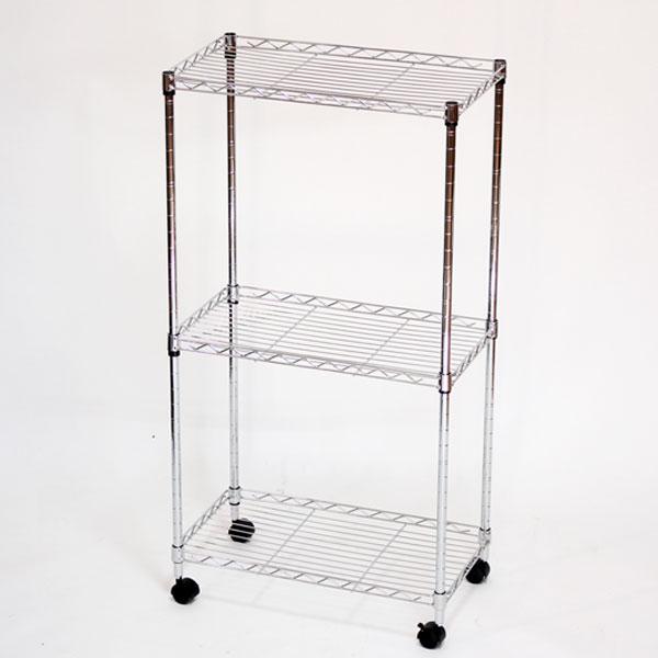 メタルラック スチールラック キャスター付 3段 幅45×奥行き25×高さ