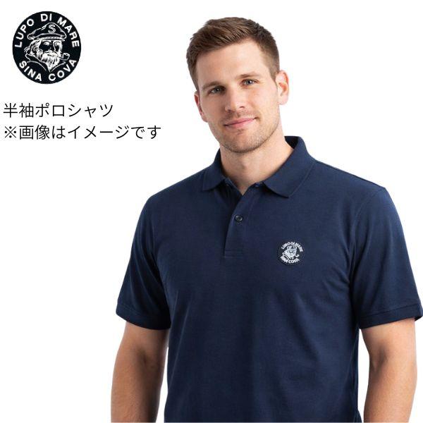 【新品未使用品　タグ付】シナコバ　半袖 総柄　ポロシャツ　L 日本製　ネイビー 半袖ポロシャツ 25110550