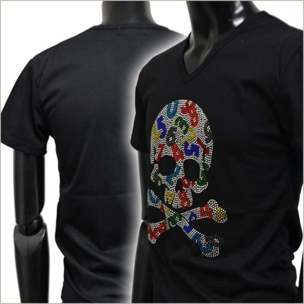 半袖ｔシャツ メンズ スカル ドクロ柄 ナンバーラインストーン ｖネック メンズ 黒白 全2色 お兄系 ビター系 ファッション トップス ブランド おしゃれ Buyee Buyee Japanese Proxy Service Buy From Japan Bot Online