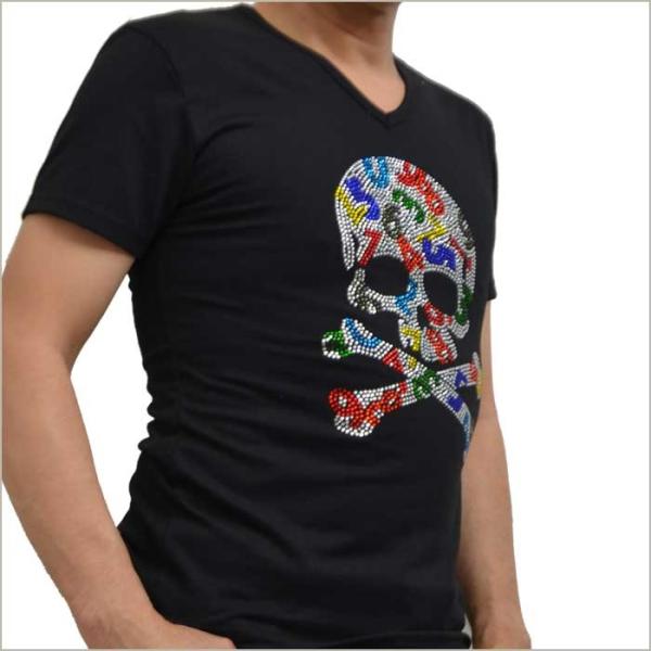 半袖ｔシャツ メンズ スカル ドクロ柄 ナンバーラインストーン ｖネック メンズ 黒白 全2色 お兄系 ビター系 ファッション トップス ブランド おしゃれ Buyee Buyee Japanese Proxy Service Buy From Japan Bot Online