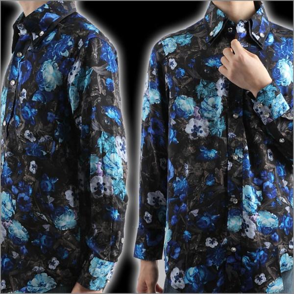 花柄シャツ メンズ 青ブルー 二重衿ドレスシャツ クリスタル調ボタンダウンシャツ ブランド おしゃれ Buyee Buyee 提供一站式最全面最專業現地yahoo Japan拍賣代bid代拍代購服務 Bot Online