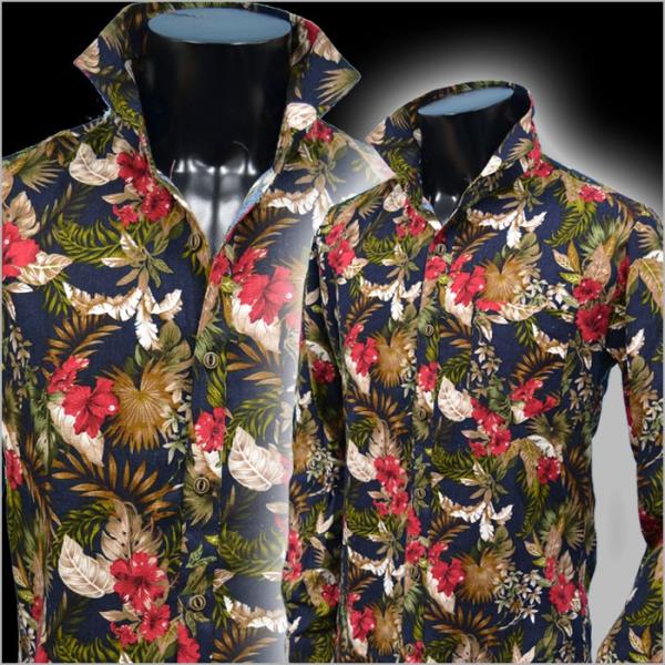 メンズ長袖シャツ 花柄シャツ リゾートフラワーシャツ ハイビスカス柄 オシャレ系カジュアルシャツ 黒ブラック 綿麻シャツ ブランド おしゃれ Buyee Buyee Japanese Proxy Service Buy From Japan Bot Online
