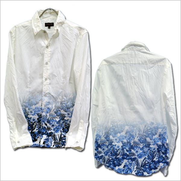 花柄シャツ メンズ 花柄グラデーションシャツ 衿ワイヤー オシャレ系カジュアル ホワイトブルー ブランド 父の日 Buyee Buyee 提供一站式最全面最专业现地yahoo Japan拍卖代bid代拍代购服务 Bot Online