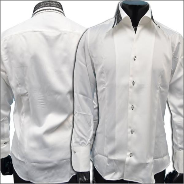 ドレスシャツ レース衿 刺繍テーピング仕様 イタリアンカラーシャツ サテンシャツ メンズ長袖シャツ 艶消し 白ホワイト 日本製 ブランド Buyee Buyee 提供一站式最全面最專業現地yahoo Japan拍賣代bid代拍代購服務 Bot Online