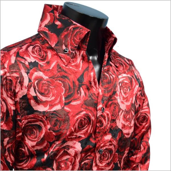 ローズ薔薇柄シャツ 花柄ドレスシャツ 光沢調バラジャガード柄 ワインレッド 長袖メンズシャツ サテンシャツ 日本製 ブランド おしゃれ Buyee Buyee 提供一站式最全面最專業現地yahoo Japan拍賣代bid代拍代購服務 Bot Online