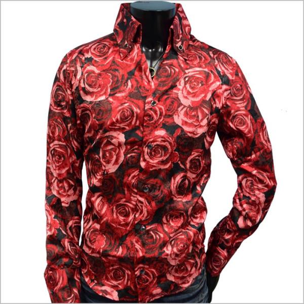 ローズ薔薇柄シャツ 花柄ドレスシャツ 光沢調バラジャガード柄 ワインレッド 長袖メンズシャツ サテンシャツ 日本製 ブランド おしゃれ Buyee Buyee Japanese Proxy Service Buy From Japan Bot Online