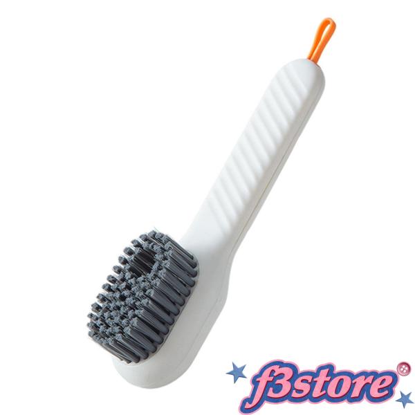 押して液体デザインを分配 - ワンボタンを押して液体を分配し、ブラシヘッドは一定容量の洗濯洗剤を内部に保管でき、後ろのボタンを押すと自動的に流れ出し、押して洗濯洗剤が流れ出ないようにします。?多機能靴ブラシ 素材 PP製、サイズは約7.3×...