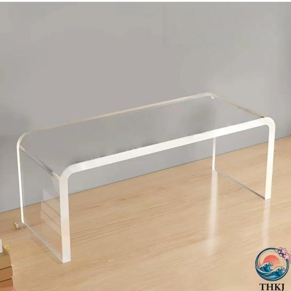 コの字型アクリル ディスプレイ モニター台 アクリル スタンド収納ラック 化粧品収納テーブル フィギュア飾り 安定した構造 商品 展示 飾る 陳列台 一体