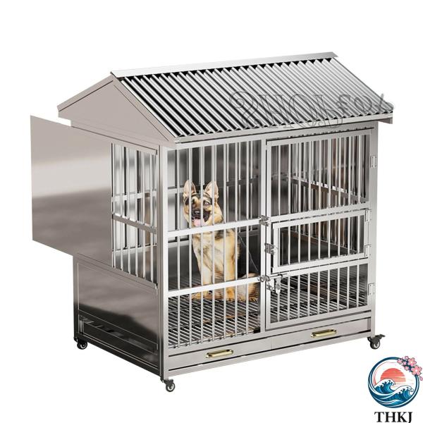 犬小屋 ペットケージ ドッグ 大型犬 犬小屋　中型犬 ステンレス製 ゲージ 犬小屋 屋外 用 大型犬 中型犬 ステンレス製 ドッグハウス 犬用 ケージ