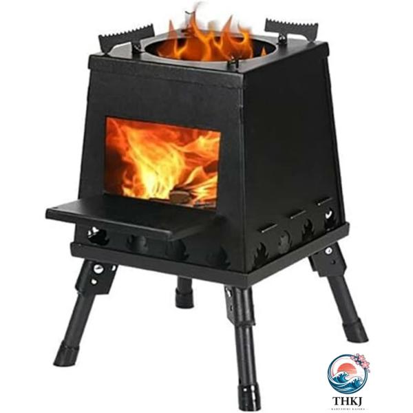 【折り畳み薪ストーブ仕様】小型（S）サイズ： 折りたたむと約22*22*8cm，展開時約です22*22*36cm重量：3.2kg。組立簡単，高さ調整可能。一人でも簡単に組み立てます。 【ソロストーブ材質―安定性&amp;amp;耐久性抜群】...