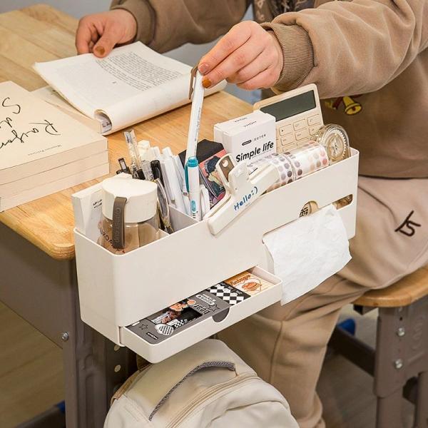 デスクサイド 収納ラック クランプ テーブルサイドポケット デスクサイドホルダー ノートP タブレット収納 デスクサイド 収納 簡単取り付け 工具不要 テーブルサ