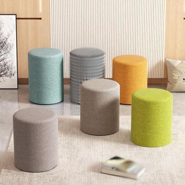 【商品仕様】商品サイズ：直径31×高さ35cm；直径31×高さ40cm；耐荷重150kg；材質：綿麻；【特徴】●シートはへたれにくく、コシのあるクッションで優しい座り心地。●床を傷つけないように脚には保護フェルトを施しました。●料理中に一息...