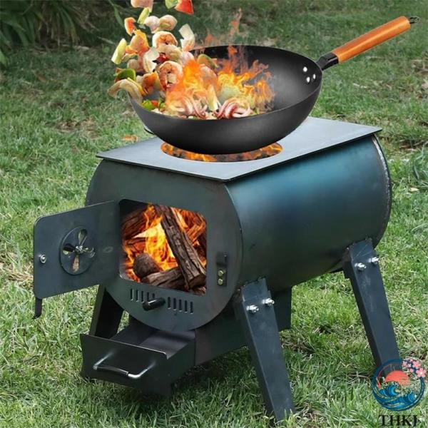 さまざまな燃料源: 木材、小枝、木炭、または固形バイオマス燃料を燃やすことができるこのキャンプ用ストーブで、多彩な調理オプションをお楽しみください ? アップグレードされた詳細: バックパッキングストーブには、前面と側面の両方と煙突の調整可...