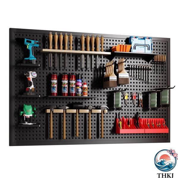 サイズ:?80x60cm素材:?steel梱包サイズ:?105 x 55 x 5 cm; 4 kg梱包重量:?4000 グラム電池使用:?いいえ? 【高品質素材】：壁掛けパンチングパネルは高品質の冷間圧延鋼製で、錆びにくい仕上げが施されてい...