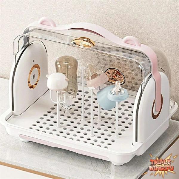 哺乳瓶ラック乾燥機の収納ブラケットをお好みに合わせて調整します。トレイは簡単に取り外すことができます。取り外し可能で、時々徹底的に掃除することができます。 この哺乳瓶ラック乾燥機の効果的な排水設計により、デスクトップ上の厄介な水汚れを排除し...
