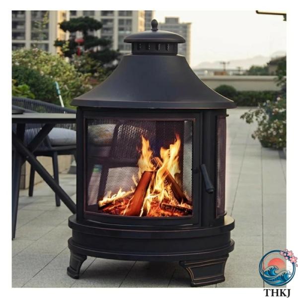 2-in-1多機能デザイン：この多機能グリルは加熱に使用できるだけでなく、バーベキューグリルとしても機能し、一年中使用でき、屋外パーティー体験を向上させます。空調とホットルームがオールインワン、暖かい部屋がオールインワンです。また、高い煙突...