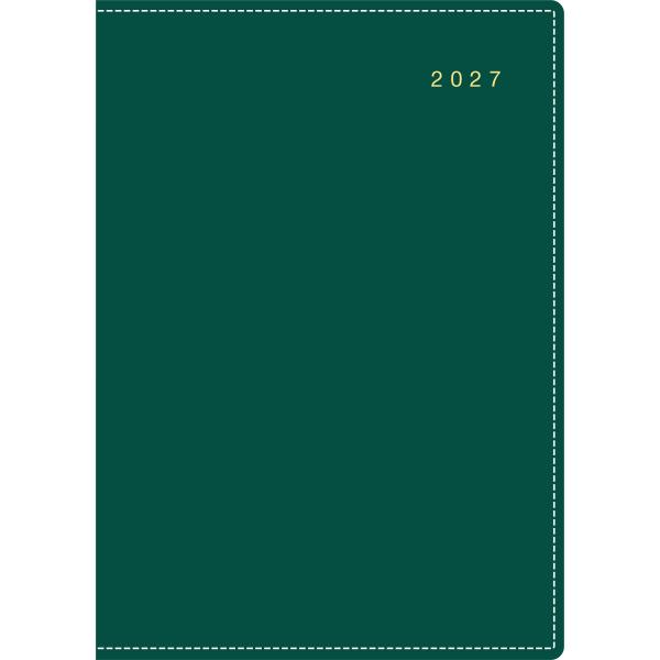 【全国送料無料】　高橋書店　2027年　２１５　リシェル５　Ａ６　カメリアグリーン　郵便受届