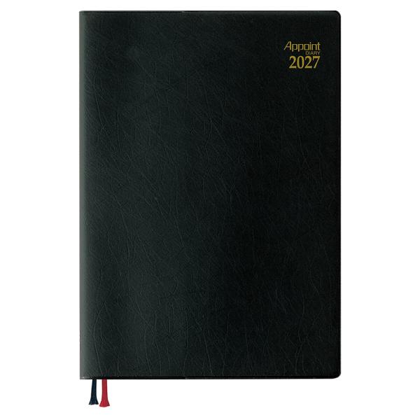 【全国送料無料】　ダイゴー　2027 アポイント デスク B6 1W+横罫　E1040　サイズ:188×132×12mm　ブラック　郵便受届