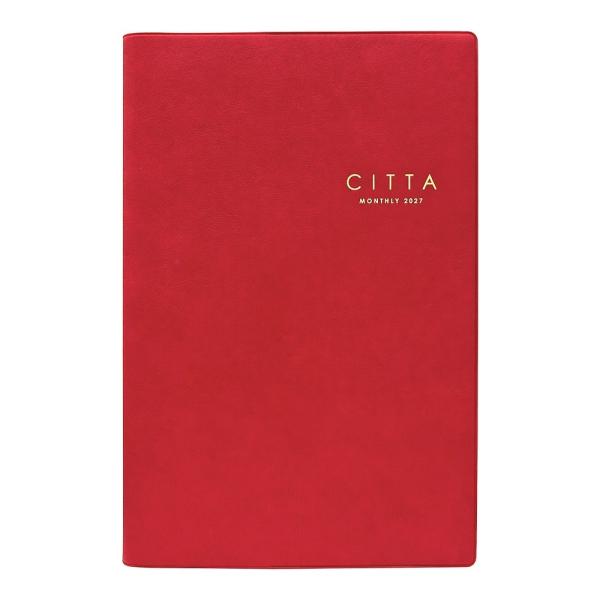 【全国送料無料】  citta 2027 マンスリー B5 ルージュレッド　E5346　郵便受届