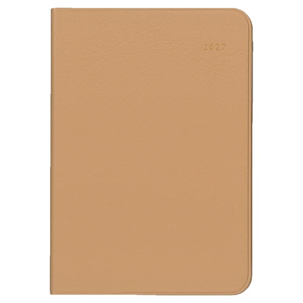 【全国送料無料】　ダイゴー　2027 MILL A6 Monthly EASY CA　E7791　サイズ:154×108×4mm　キャメル　郵便受届